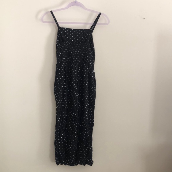Old Navy Square Neck Cami Black and White Polka Dot Jumpsuit - Picture 3 of 7